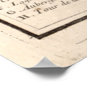  kaart van Monaco Frankrijk (1764) Poster (Hoek)