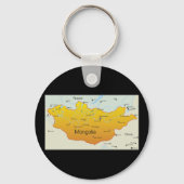 Kaart van Mongolië Sleutelhanger (Achterkant)