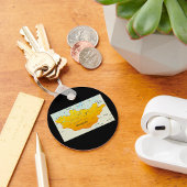 Kaart van Mongolië Sleutelhanger