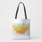 Kaart van Mongolië Tote Bag (Voorkant)