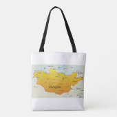 Kaart van Mongolië Tote Bag (Achterkant)