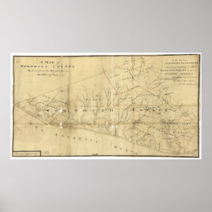 Kaart van Monmouth County New Jersey (1781) Poster
