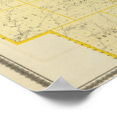 Kaart van Monona County, staat Iowa Poster (Hoek)