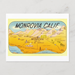  kaart van Monrovia, Californië,