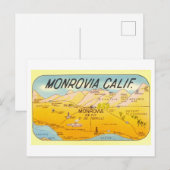  kaart van Monrovia, Californië, (Voorkant / Achterkant)