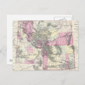 kaart van Montana, Wyoming en Idaho (1884) (Voorkant / Achterkant)