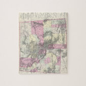  kaart van Montana, Wyoming en Idaho (1884) Legpuzzel (Verticaal)