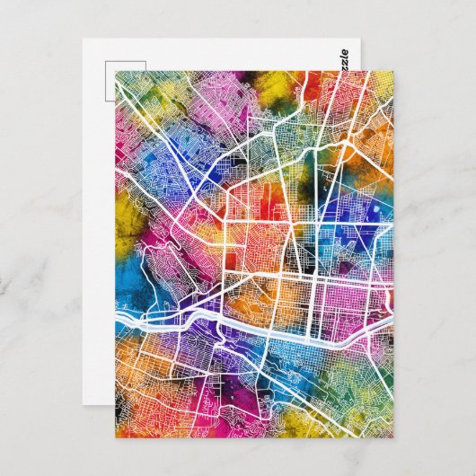 Kaart van Monterrey Mexico City (Voorkant / Achterkant)