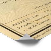  kaart van Montevideo Uruguay (1867) Poster (Hoek)