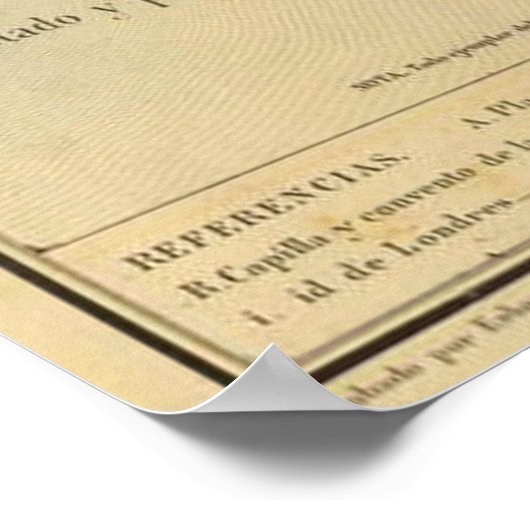  kaart van Montevideo Uruguay (1867) Poster (Hoek)