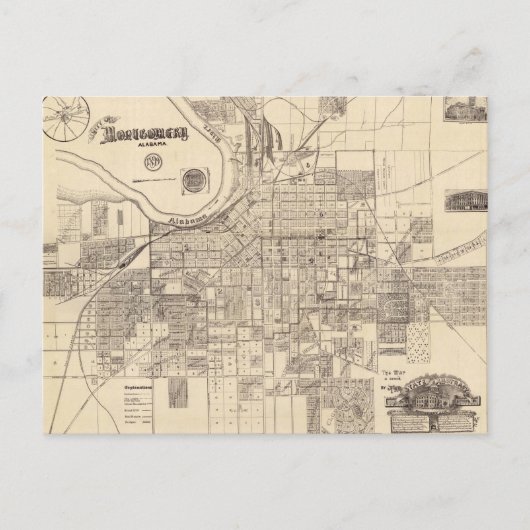 kaart van Montgomery, Alabama (1899) (Voorkant)