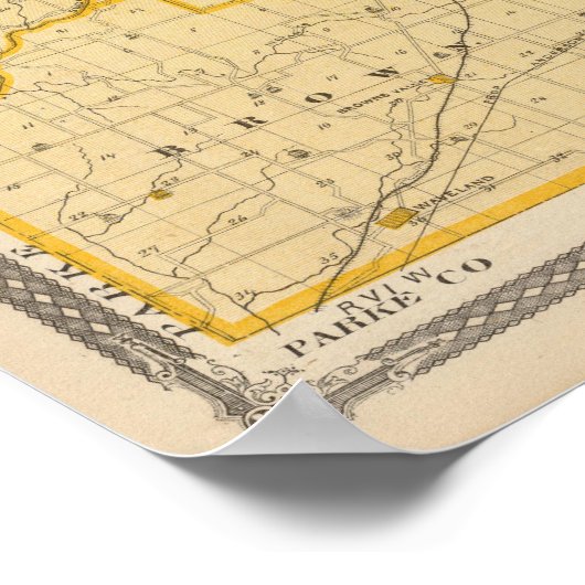 Kaart van Montgomery County Poster (Hoek)