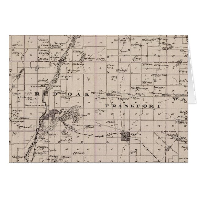 Kaart van Montgomery County, staat Iowa (Voorkant Horizontaal)