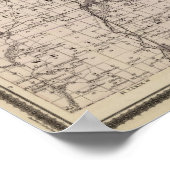 Kaart van Montgomery County, staat Iowa Poster (Hoek)