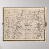 Kaart van Montgomery County, staat Iowa Poster (Voorkant)