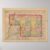 Kaart van Montkals County, Michigan Poster (Voorkant)