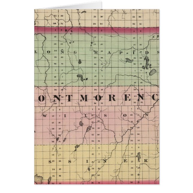 Kaart van Montmorency County, Michigan (Voorkant)
