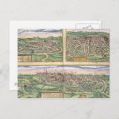 Kaart van Montpellier, Tours, en Poitiers, van 'Ci (Voorkant / Achterkant)