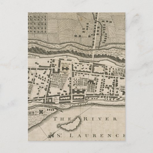  kaart van Montreal (1758) (Voorkant)