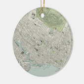  kaart van Montreal (1901) Keramisch Ornament (Links)