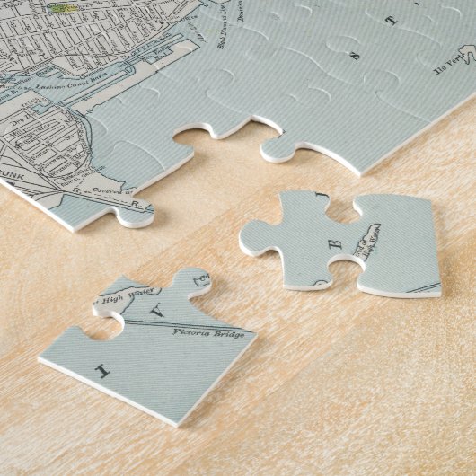  kaart van Montreal (1901) Legpuzzel (Zijkant)