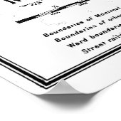  kaart van Montreal (1906) BW Poster (Hoek)