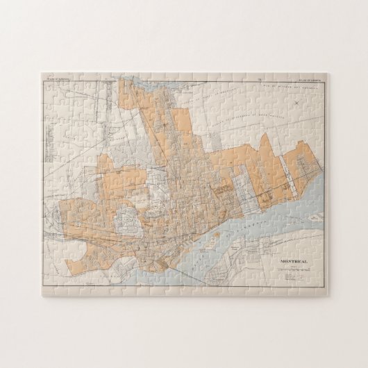 kaart van Montreal Canada (1915) Legpuzzel (Horizontaal)