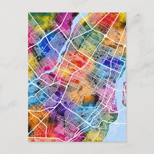 Kaart van Montreal Quebec Canada (Voorkant)