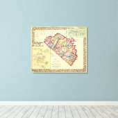 Kaart van Morgan, Berkeley en de provincies Jeffer Canvas Afdruk (Insitu (Houten vloer))