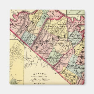 Kaart van Morgan, Berkeley en de provincies Jeffer Magneet