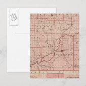 Kaart van Morgan County met Mooresville (Voorkant / Achterkant)