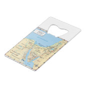 Kaart van Moses Exodus Egypt en Sinai 1400-1200 B Creditkaart Flessenopener (Voorkant Gekanteld)