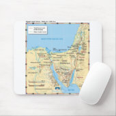 Kaart van Moses Exodus Egypt en Sinai 1400-1200 B Muismat (Met muis)