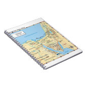 Kaart van Moses Exodus Egypt en Sinai 1400-1200 B Notitieboek (Rechterzijde)