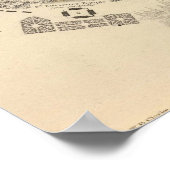  kaart van Moskou (1836) Poster (Hoek)