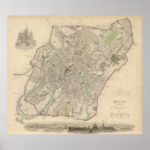  kaart van Moskou (1836) Poster (Voorkant)