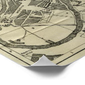  kaart van Moskou (1893) Poster (Hoek)