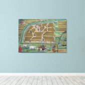 Kaart van Moskou Canvas Afdruk (Insitu (Houten vloer))