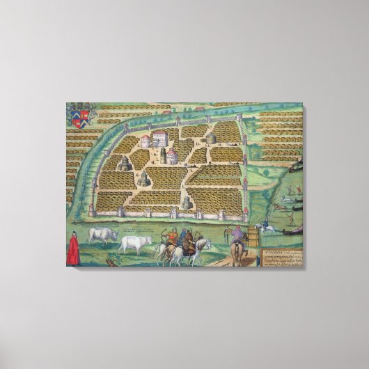 Kaart van Moskou Canvas Afdruk (Voorkant)