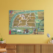 Kaart van Moskou Canvas Afdruk (Insitu (Woonkamer))