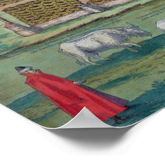 Kaart van Moskou Poster (Hoek)