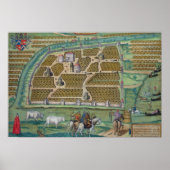 Kaart van Moskou Poster (Voorkant)