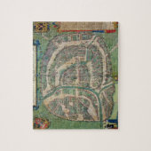 Kaart van Moskou, van "Civitates Orbis Terrarum" d Legpuzzel (Verticaal)