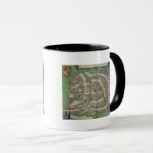 Kaart van Moskou, van "Civitates Orbis Terrarum" d Mok (Voorkant rechts)