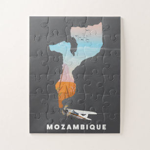 Kaart van Mozambique Legpuzzel