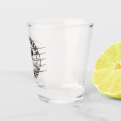 Kaart van Mozambique, poststempel, reisstempel S Shot Glas (Rechts)