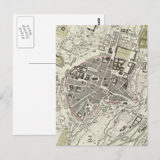  kaart van München Duitsland (1832) (Voorkant / Achterkant)