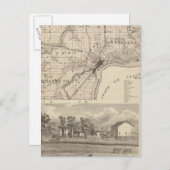 Kaart van Muscatine County (Voorkant / Achterkant)