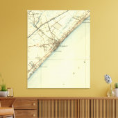 kaart van Myrtle Beach South Carolina (1940) Canvas Afdruk (Insitu (Woonkamer))