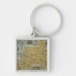 Kaart van Nagasaki Sleutelhanger